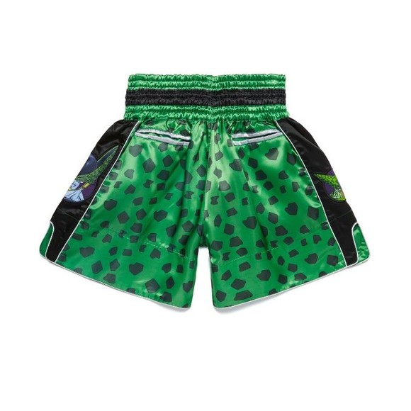 Hypland DBZ Cell Muay Thai Shorts Green Large Toei Animation Boxing MMA Trunks - Picture 2 of 2